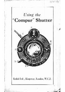 Compur Compur manual. Camera Instructions.